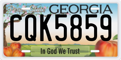 GA license plate CQK5859