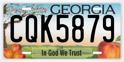 GA license plate CQK5879