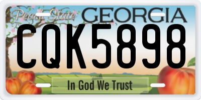 GA license plate CQK5898