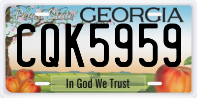 GA license plate CQK5959