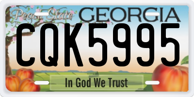 GA license plate CQK5995