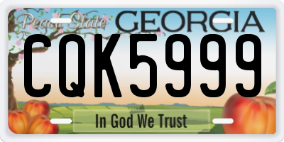 GA license plate CQK5999