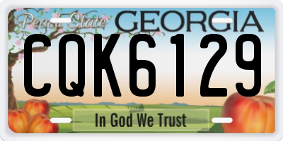 GA license plate CQK6129