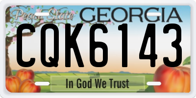 GA license plate CQK6143