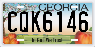 GA license plate CQK6146