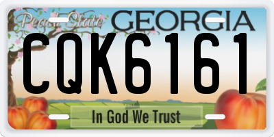 GA license plate CQK6161