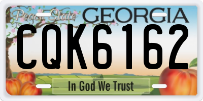 GA license plate CQK6162