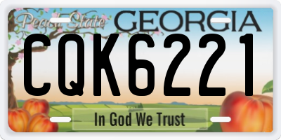 GA license plate CQK6221