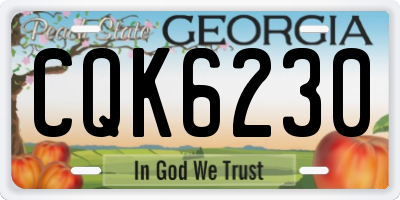 GA license plate CQK6230