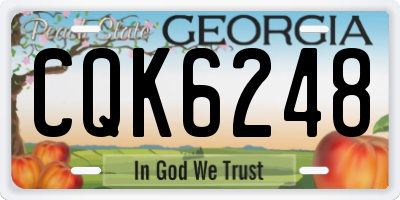 GA license plate CQK6248