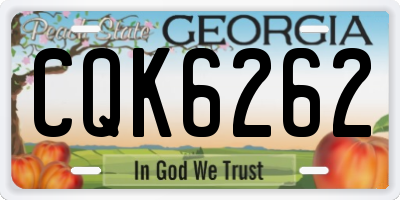 GA license plate CQK6262
