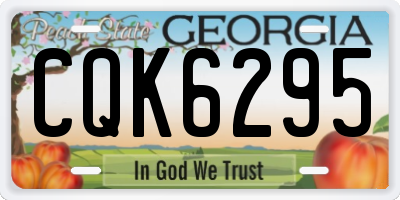 GA license plate CQK6295