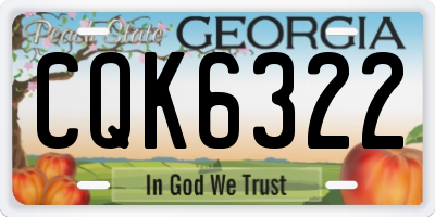 GA license plate CQK6322