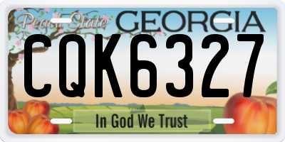 GA license plate CQK6327