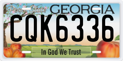 GA license plate CQK6336