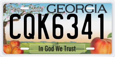 GA license plate CQK6341