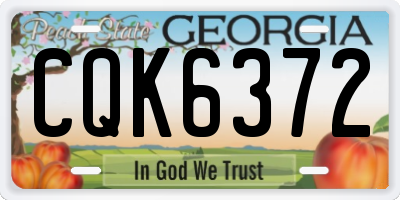 GA license plate CQK6372