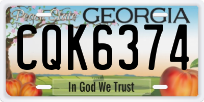 GA license plate CQK6374
