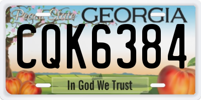 GA license plate CQK6384
