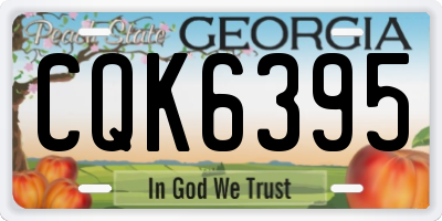 GA license plate CQK6395