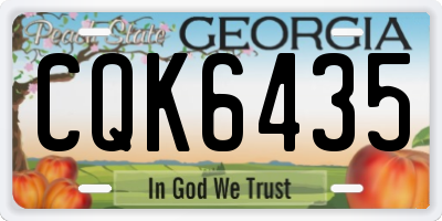 GA license plate CQK6435