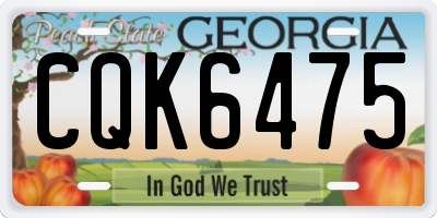 GA license plate CQK6475