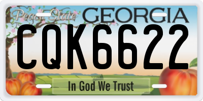 GA license plate CQK6622