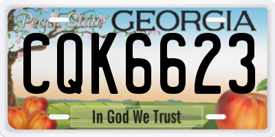 GA license plate CQK6623
