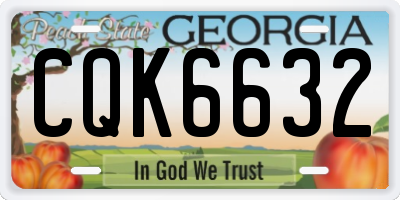 GA license plate CQK6632