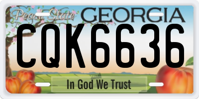 GA license plate CQK6636