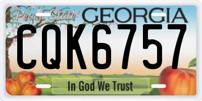 GA license plate CQK6757