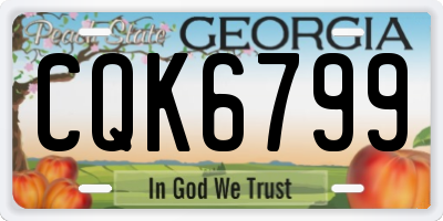 GA license plate CQK6799