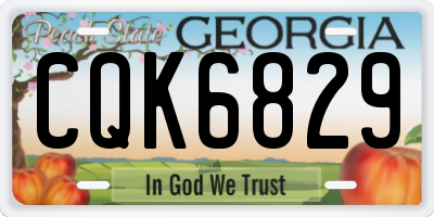 GA license plate CQK6829