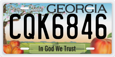 GA license plate CQK6846