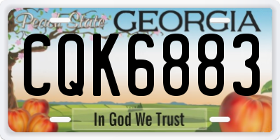 GA license plate CQK6883