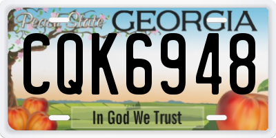 GA license plate CQK6948