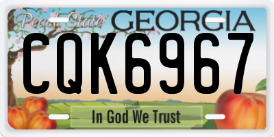 GA license plate CQK6967