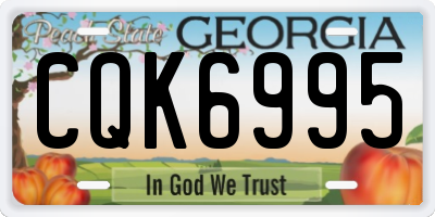 GA license plate CQK6995