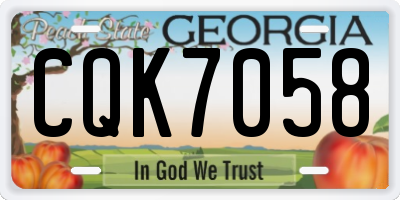 GA license plate CQK7058