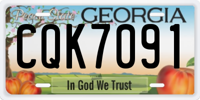 GA license plate CQK7091