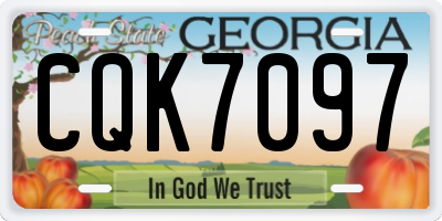 GA license plate CQK7097