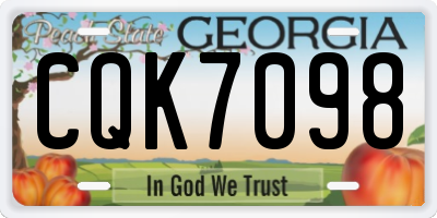 GA license plate CQK7098