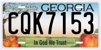 GA license plate CQK7153
