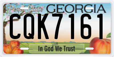 GA license plate CQK7161