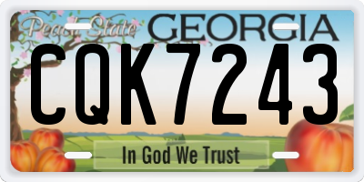 GA license plate CQK7243