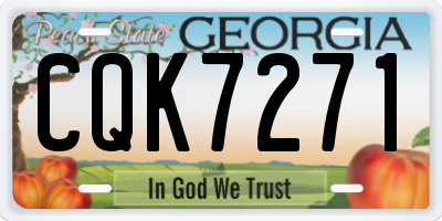 GA license plate CQK7271