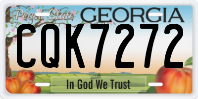 GA license plate CQK7272