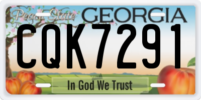 GA license plate CQK7291