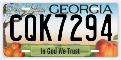 GA license plate CQK7294