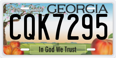 GA license plate CQK7295